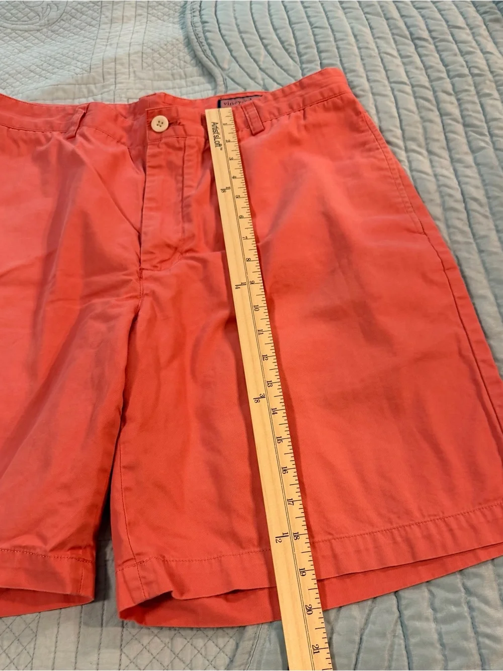 Vineyard Vines Club Shorts Men’s 35 Coral Salmon Pink 9” Cotton Chino